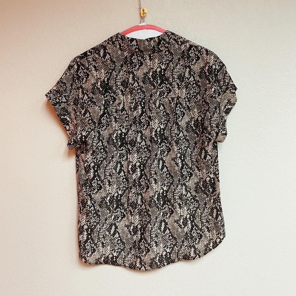 Veronica Beard Tan Merci Blouse In Python Print - image 5